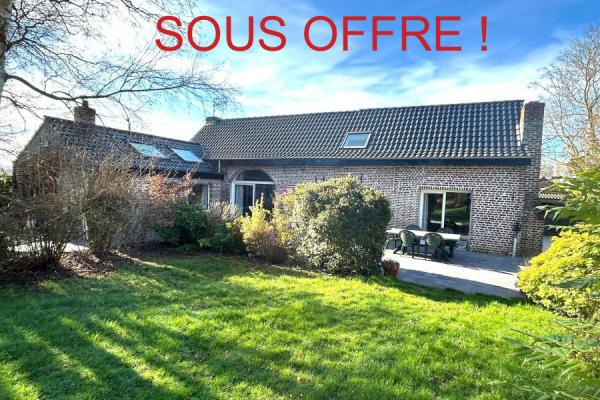 Fermette en L individuelle de 212m2 bâti sur une parcelle de